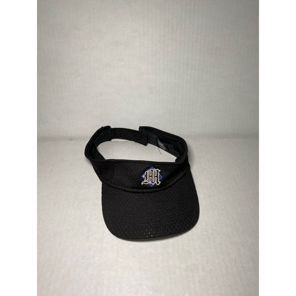 East West Embroidery Black Mesh Sun Visor Gothic Logo Adjustable Athletic Hat
